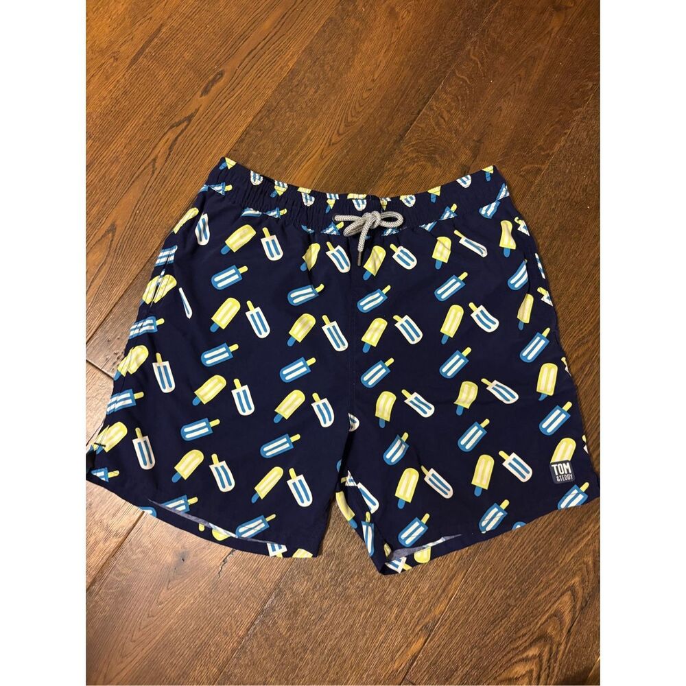 Tom & Teddy popsicle ice lollies blue swim trunks L